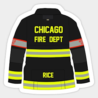 CHICAGO FIRE - RICE - SQUAD 3 - TURNOUT COAT Sticker